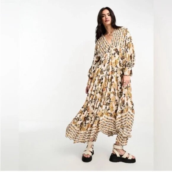 Free People Rows of Roses Maxi Dress XS - Picture 4 of 16